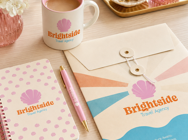Brightside – Pre-Made Travel Brand Identity & Logo Kit