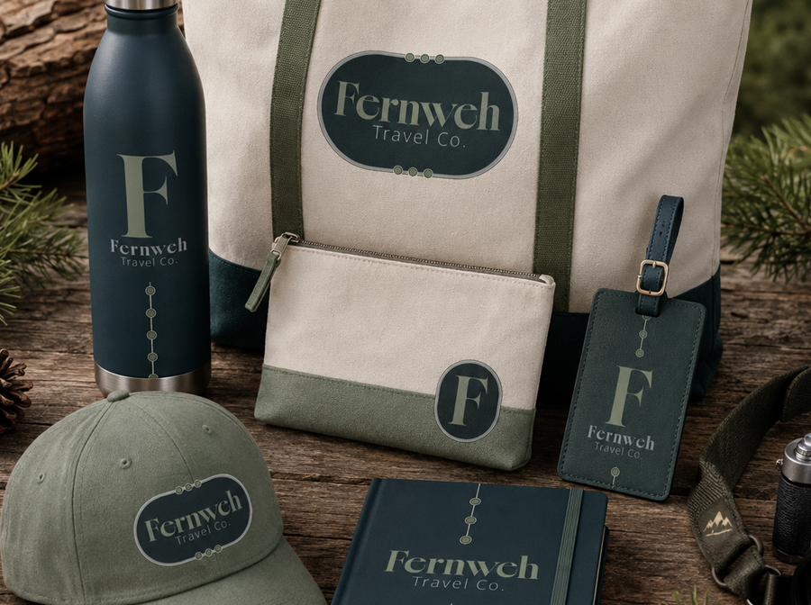 Fernweh Travel Co. – Pre-Made Travel Brand Identity & Logo Kit Main image