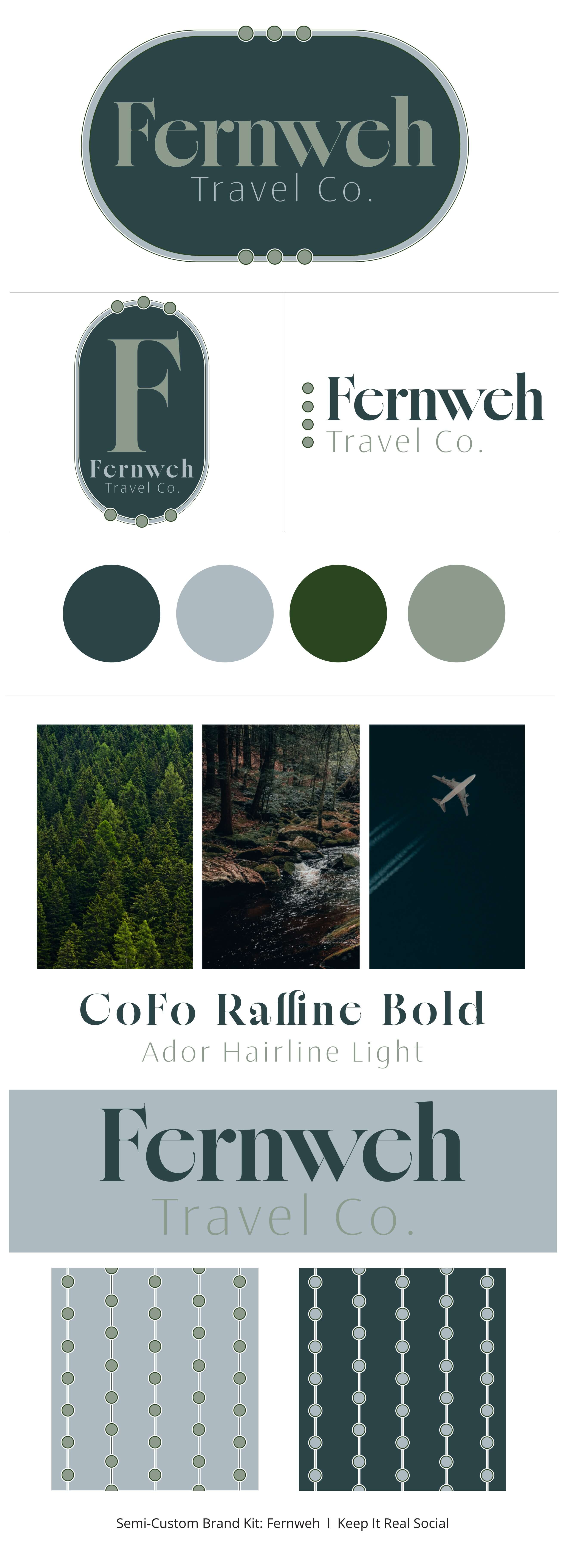 Fernweh Travel Co. – Pre-Made Travel Brand Identity & Logo Kit Main image