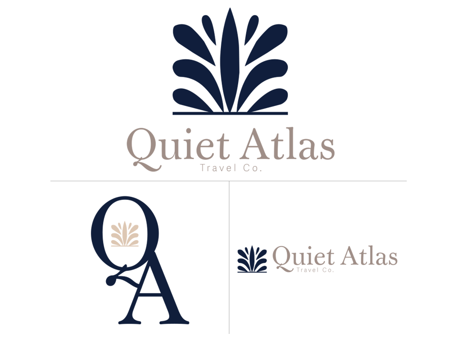Quiet Atlas – Pre-Made Travel Brand Identity & Logo Kit