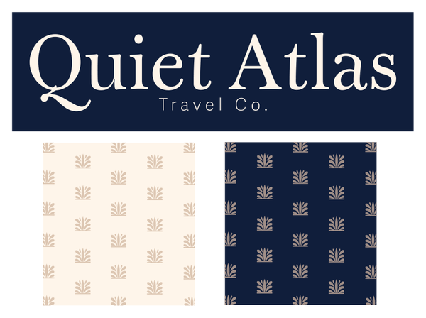 Quiet Atlas – Pre-Made Travel Brand Identity & Logo Kit