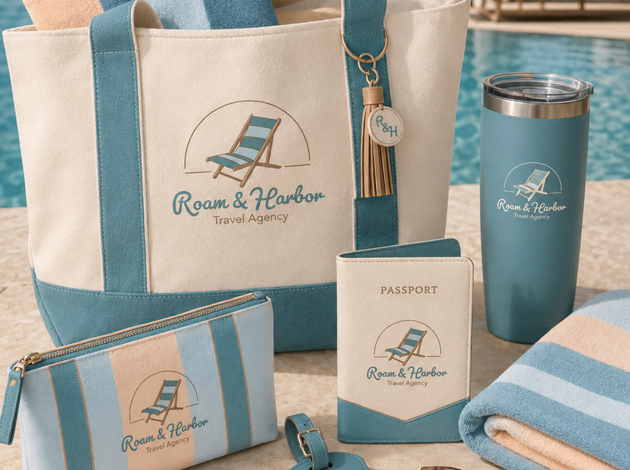 Roam & Harbor – Pre-Made Travel Brand Identity & Logo Kit